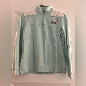 Vineyard Vines Women's Mint Shep Shirt Quarter Zip - Medium